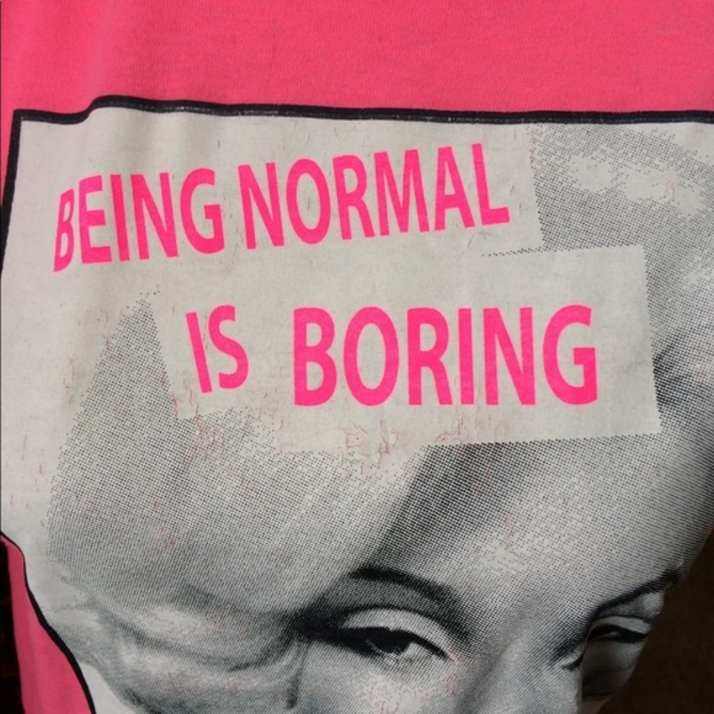 Custom Print Marilyn Monroe Normal is Boring Tee